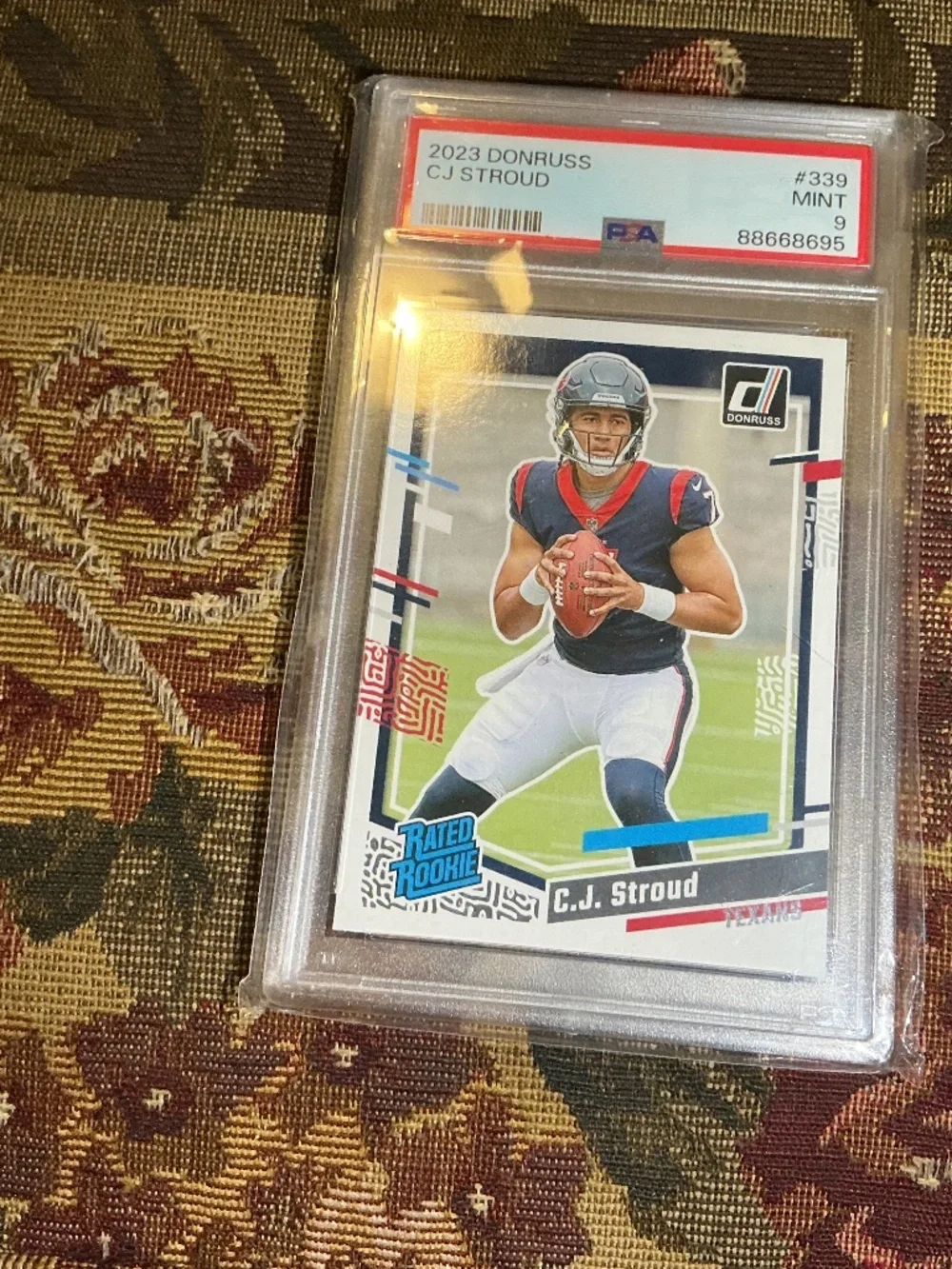 2023 Donruss Rated Rookie #339 CJ Stroud Graded NFL Card PSA MINT 9